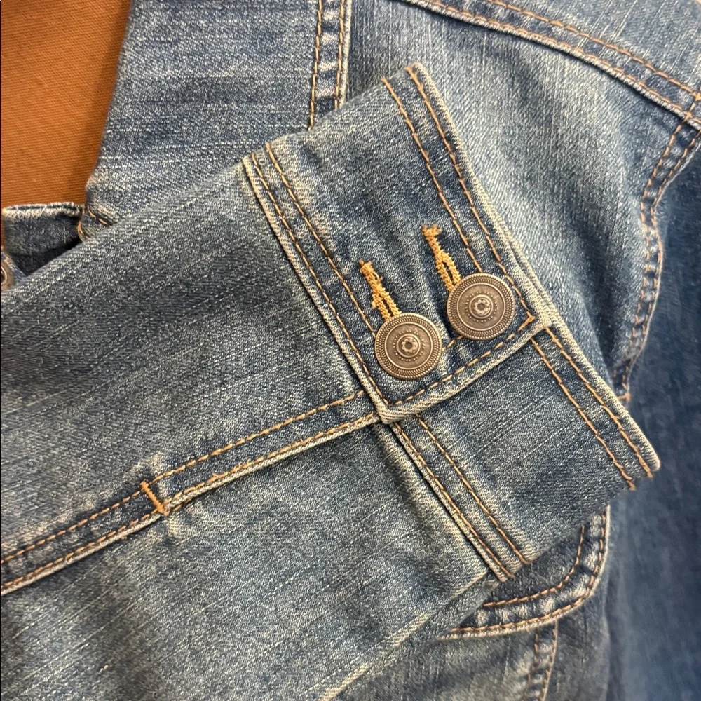 Baccini Cropped‎ Blue Denim Jean Jacket Size L